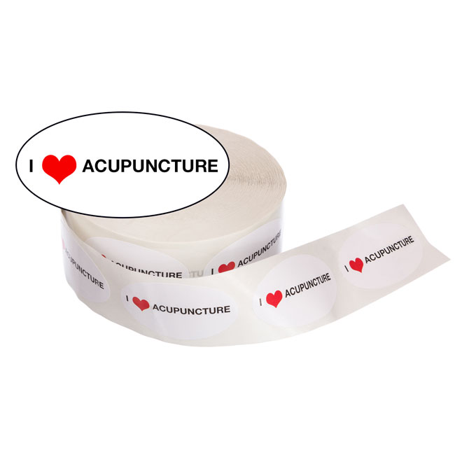 Acupuncture Stickers: I Love Acupuncture